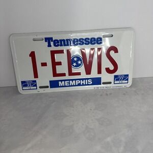Elvis Tennessee‎ License Plate 1-Elvis Collectible Memphis 1987 Presley